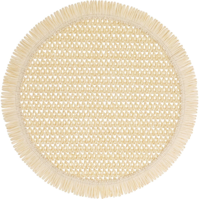 Underlägg Runt Grön Fransar 38 cm 4-pack Underlägg Runt Grön Fransar 38 cm 4-pack