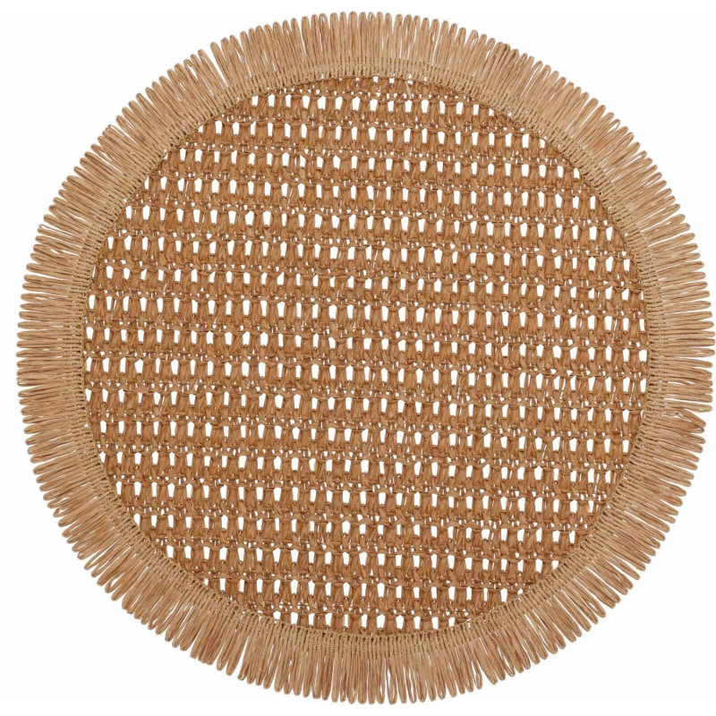 Underlägg Runt Grön Fransar 38 cm 4-pack Underlägg Runt Grön Fransar 38 cm 4-pack