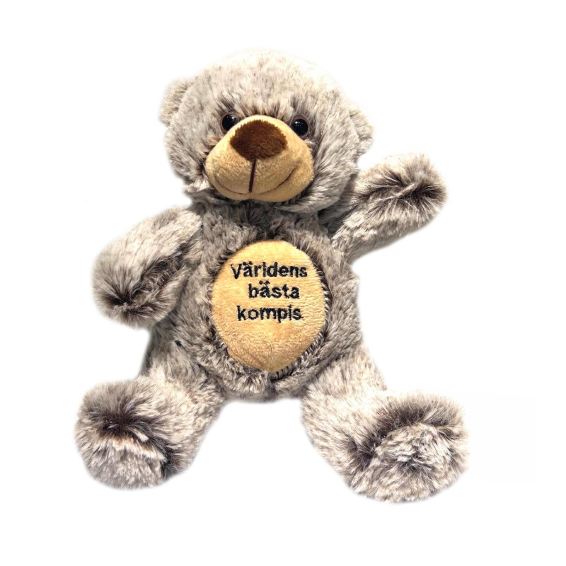 Nalle Världens bästa kompis Grå 20 cm Nalle Världens bästa kompis Grå 20 cm