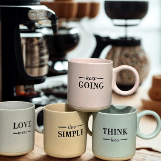 Mugg Blå Think Less 35 cl Mugg Blå Think Less 35 cl