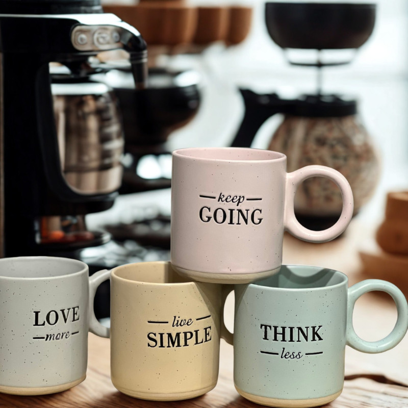 Mugg Blå Think Less 35 cl Mugg Blå Think Less 35 cl