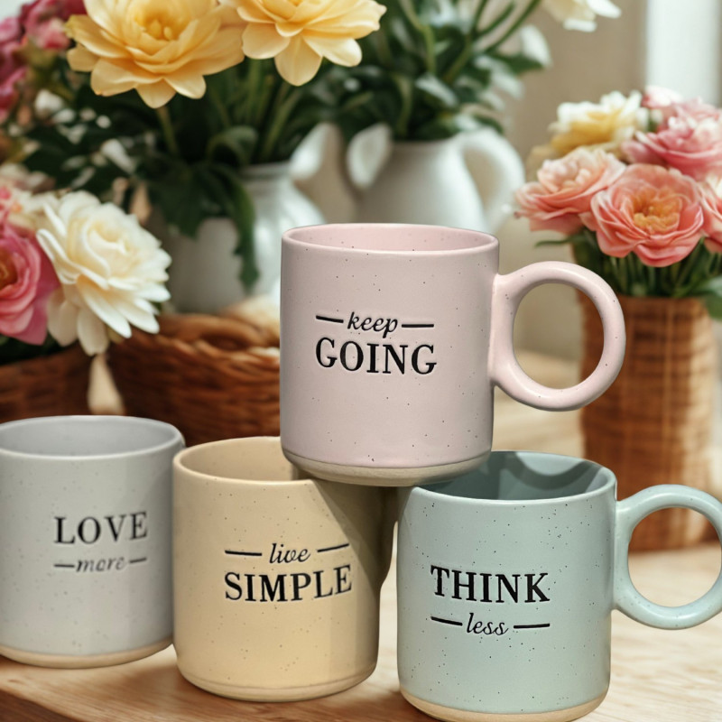 Mugg Blå Think Less 35 cl Mugg Blå Think Less 35 cl