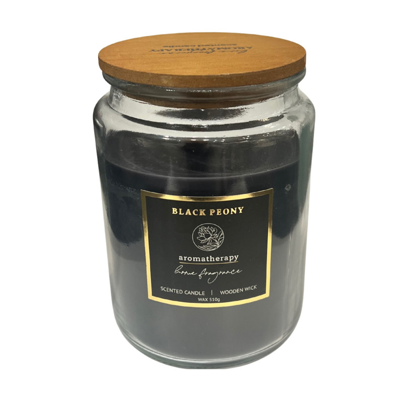 Doftljus Black Snakemod Wooden Wick