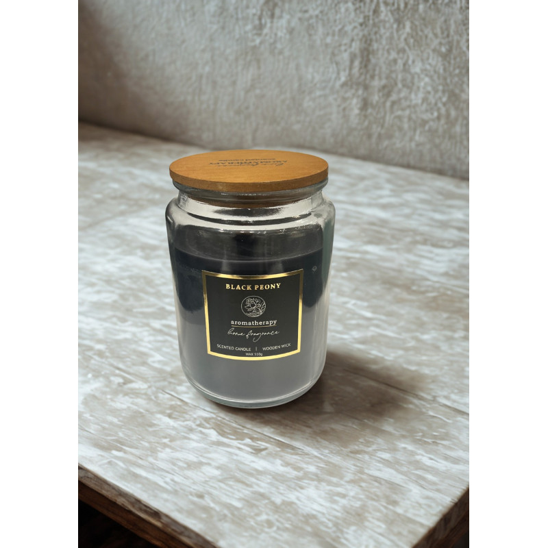 Doftljus Black Snakemod Wooden Wick