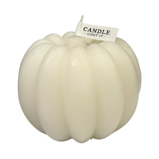 Ljus Pumpa Halloween Vitt 9 cm