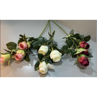 Ros Bukett 3 rosor Röd 56 cm