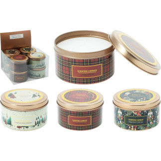 Doftljus Jul Freesia & Pear 8x5 cm Plåtburk 