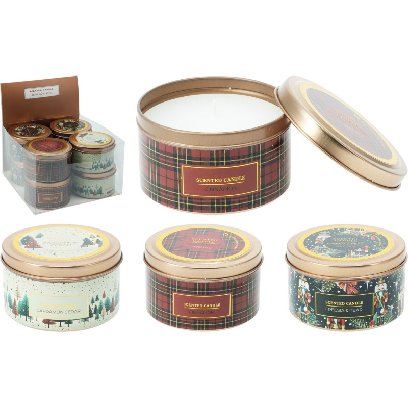 Doftljus Jul Freesia & Pear 8x5 cm Plåtburk 