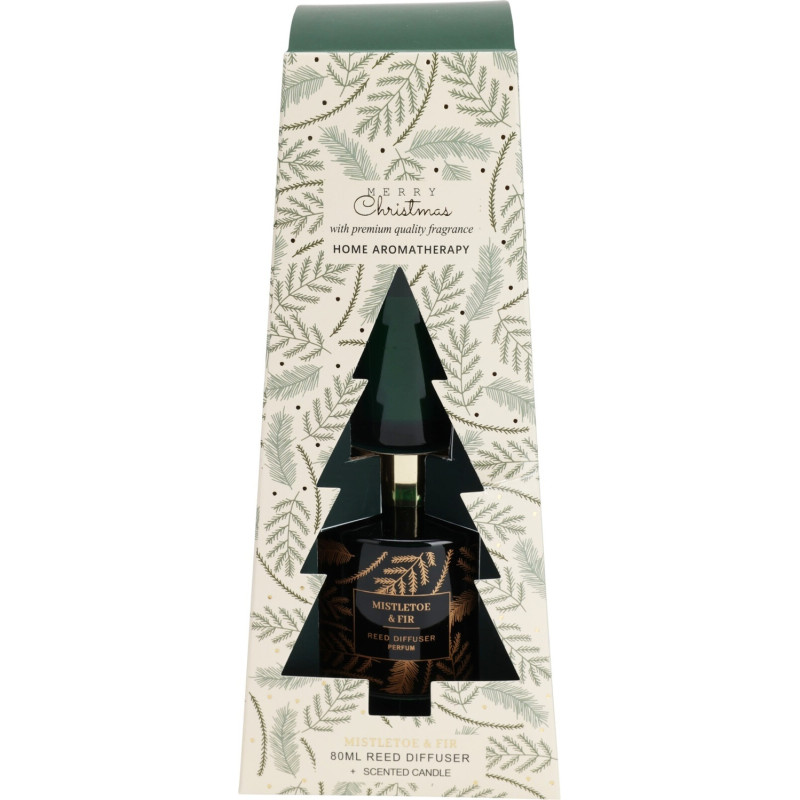 Aromaset Doftpinnar/Rumsdoft Doftljus Mistletoe Fir 80 ml