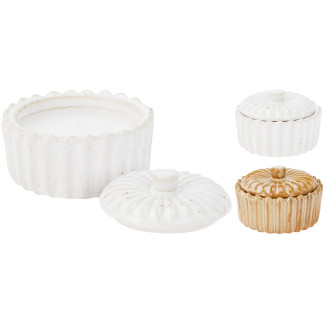 Ljus Pumpa Keramik Vitt 5 cm