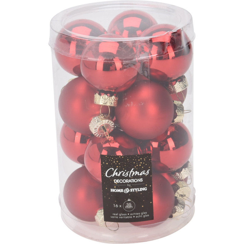 Julgranskulor Röda 16-pack