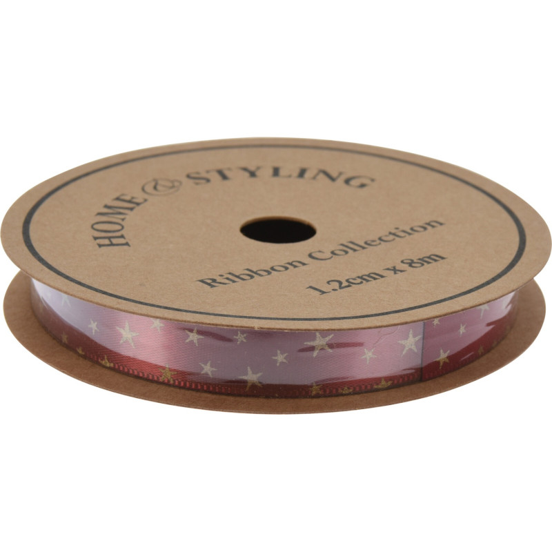 Band Textil Rött Jul 8 meter