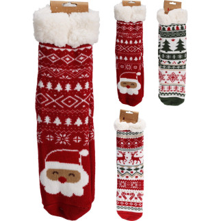 Julstrumpa Textil Vit