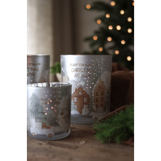 Majas Cottage Lykta Jul Driving home for christmas 7x8 cm