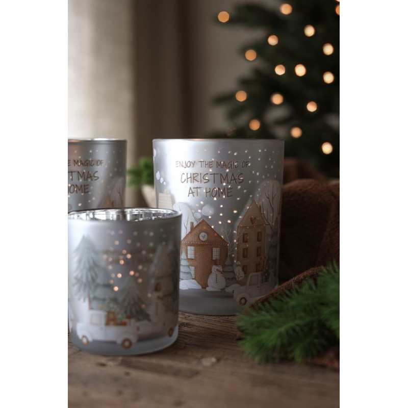 Majas Cottage Lykta Jul Driving home for christmas 7x8 cm