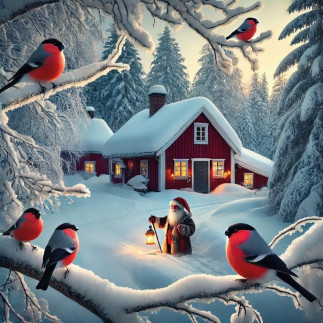 Servetter Tomte Domherrar 20-pack