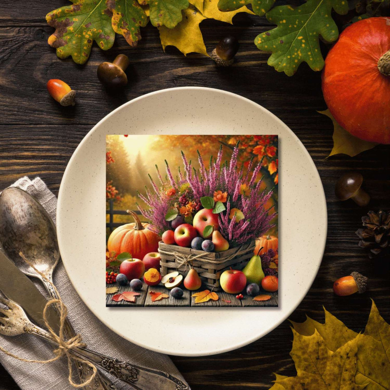 Servetter Skördekorg Ljung 20-pack