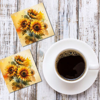 Kaffeservetter Solros Beige 20-pack