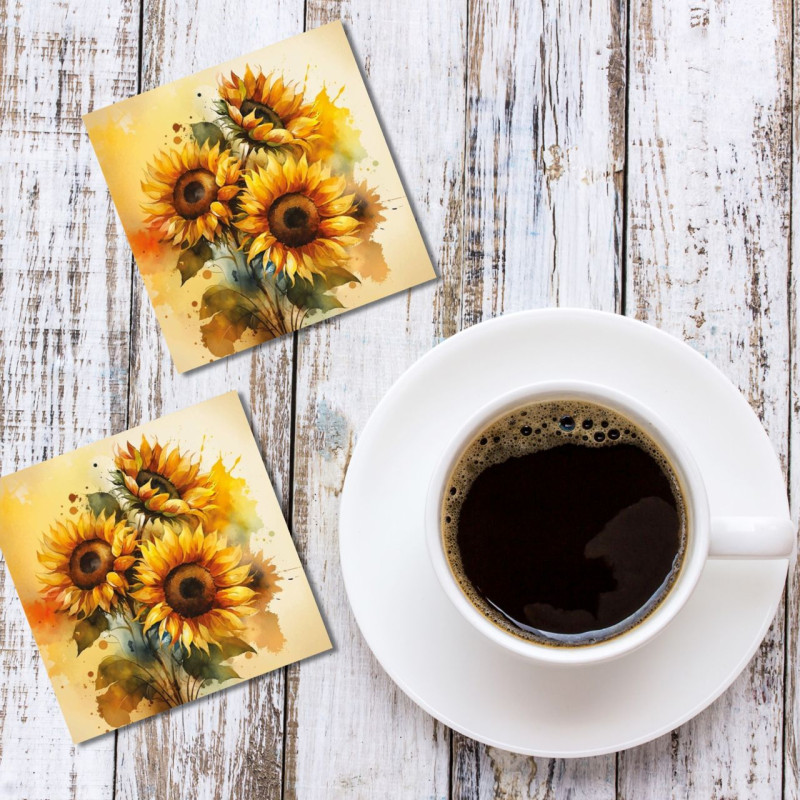 Kaffeservetter Solros Beige 20-pack