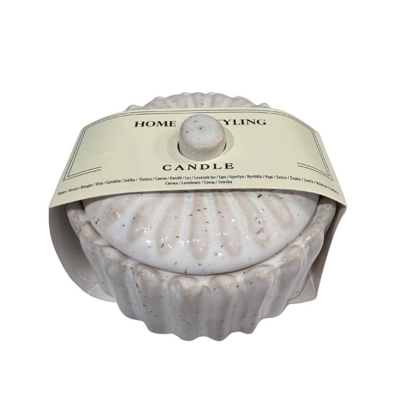 Ljus Pumpa Keramik Vitt 5 cm