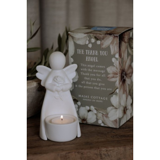 Majas Cottage Ängel Ljushållare Tack Gåvobox 