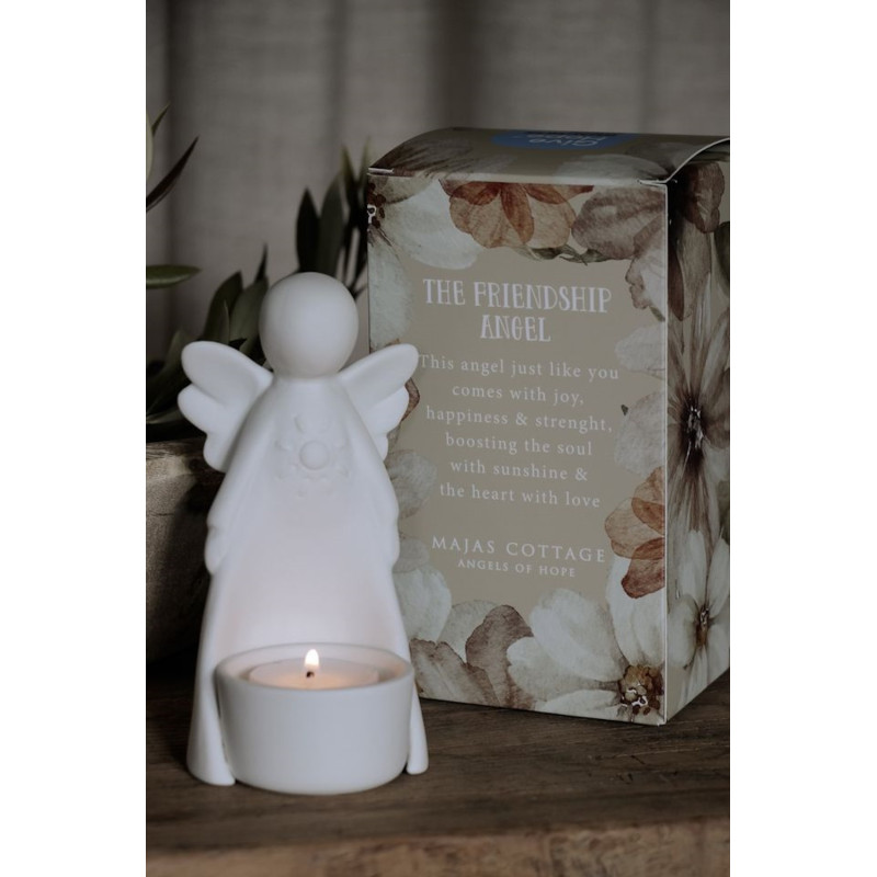 Majas Cottage Ängel Ljushållare Vänskap Gåvobox 