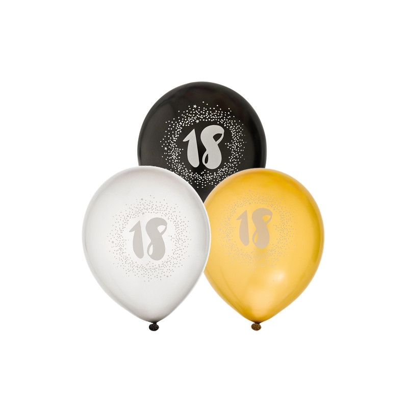 Ballong 18 år 6-pack Latex