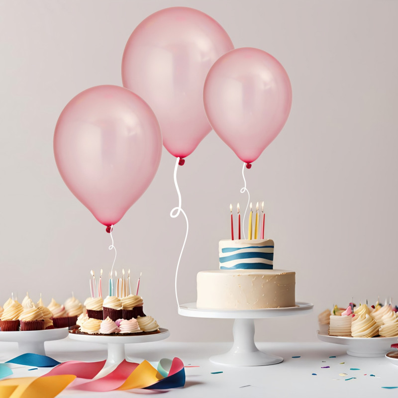 Ballong Rosa Pearl Pärlemo 8-pack Latex Ballong Rosa Pearl Pärlemo 8-pack Latex