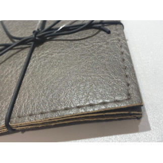 Glasunderlägg grå läderlook 4-pack