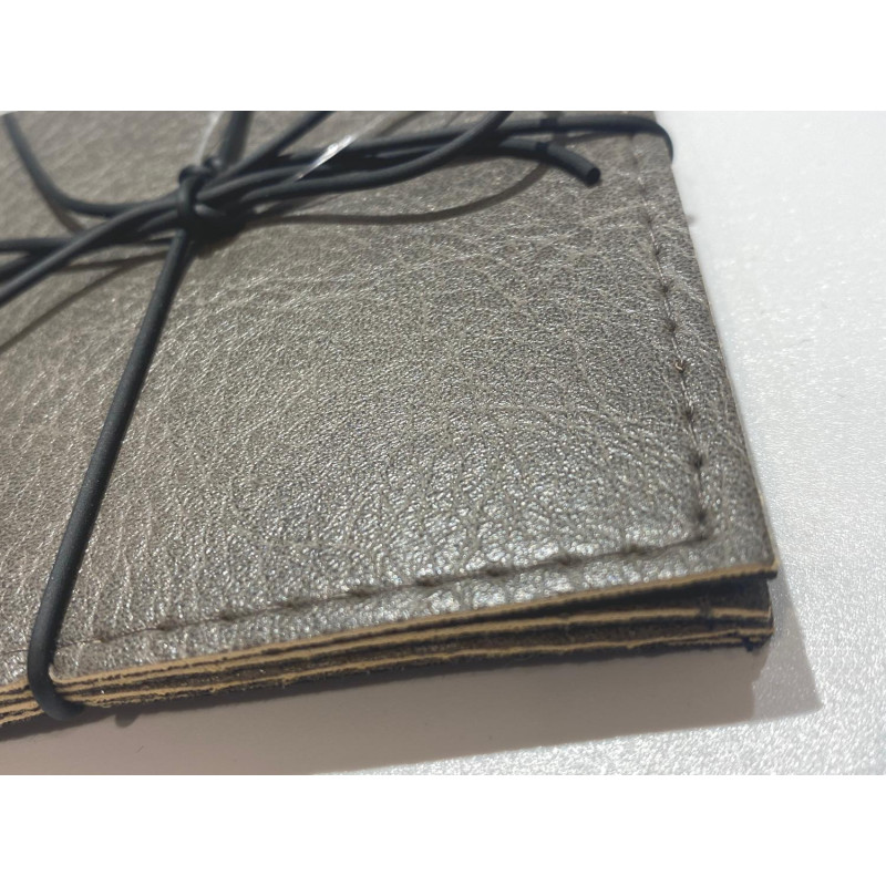 Glasunderlägg grå läderlook 4-pack