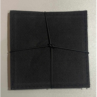 Glasunderlägg grå läderlook 4-pack