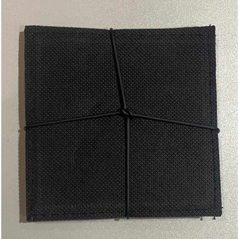 Glasunderlägg grå läderlook 4-pack