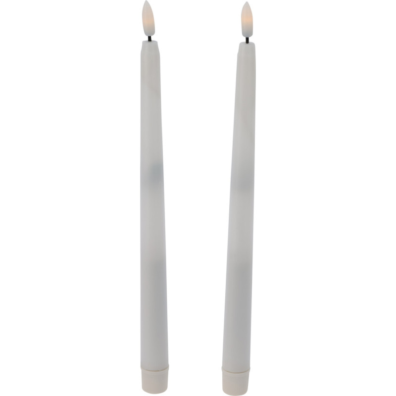 Ljus 2-pack LED Vita 27 cm