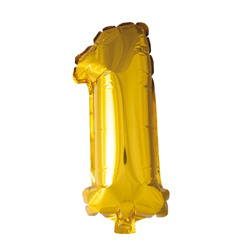 Ballong Siffra 1 Guld 86 cm