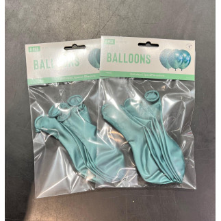 Ballong Blank Grön Spegelballong 6-pack 30 cm Latex