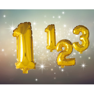 Ballong Siffra 1 Guld 86 cm