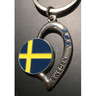 Nyckelring Souvenir Hjärta Flagga