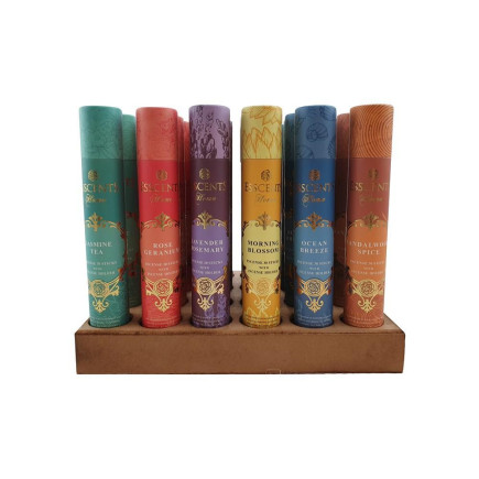 Rökelse med 6 hållare + 180-pack pinnar