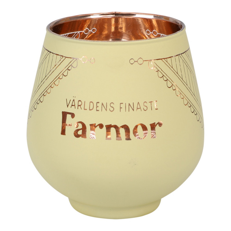 Lykta Glas Mirror Candle med text Ljuslykta Lykta Glas Mirror Candle med text Ljuslykta