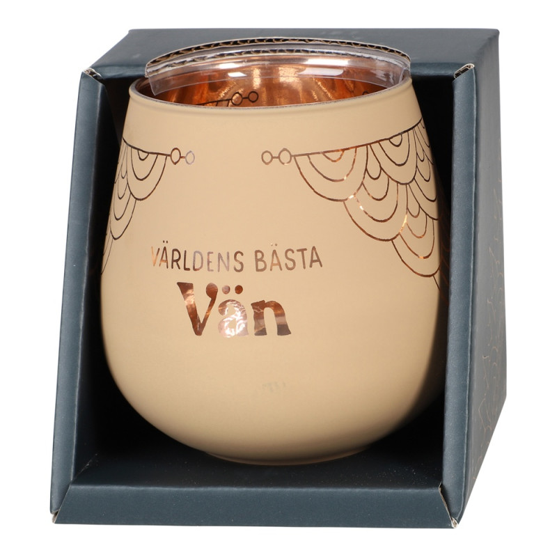 Lykta Glas Mirror Candle med text Ljuslykta Lykta Glas Mirror Candle med text Ljuslykta