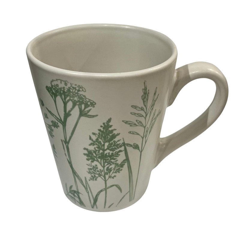 Mugg Blommor Blad Grön