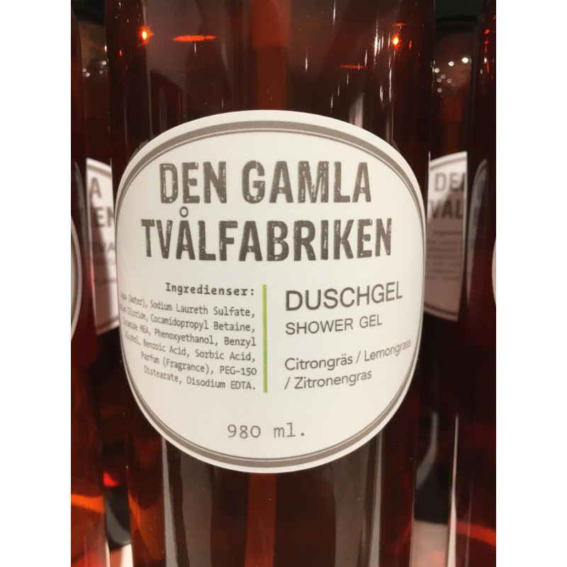Duschgel med pumpflaska Citrongräs 1000 ml Duschgel med pumpflaska Citrongräs 1000 ml