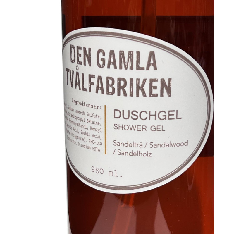 Duschgel med pumpflaska Sandelträ 1000 ml Duschgel med pumpflaska Sandelträ 1000 ml