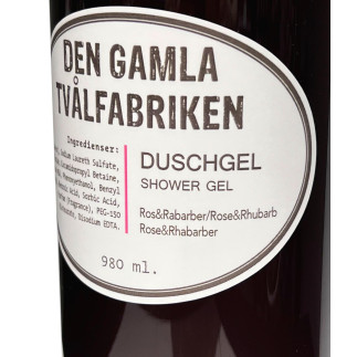 Duschgel med pumpflaska Ros/Rabarber 1000 ml Duschgel med pumpflaska Ros/Rabarber 1000 ml
