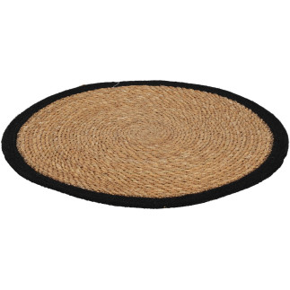 Underlägg Rund Svart Kant Rotting 37 cm 4-pack