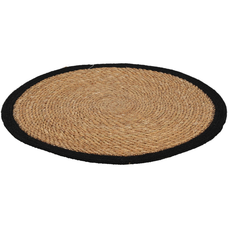 Underlägg Rund Svart Kant Rotting 37 cm 4-pack