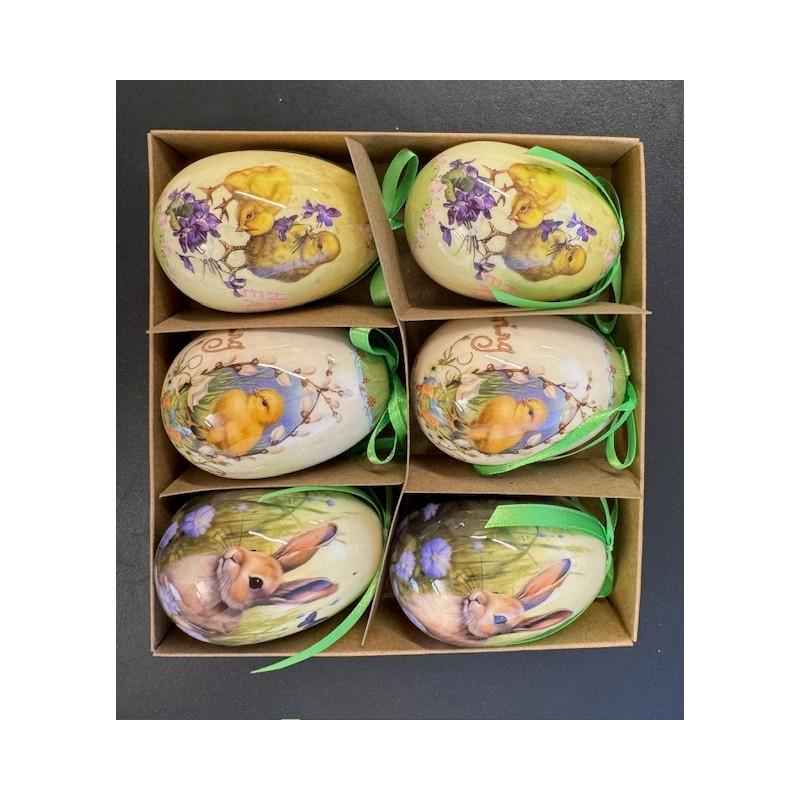 Påskägg 6-pack 6 cm