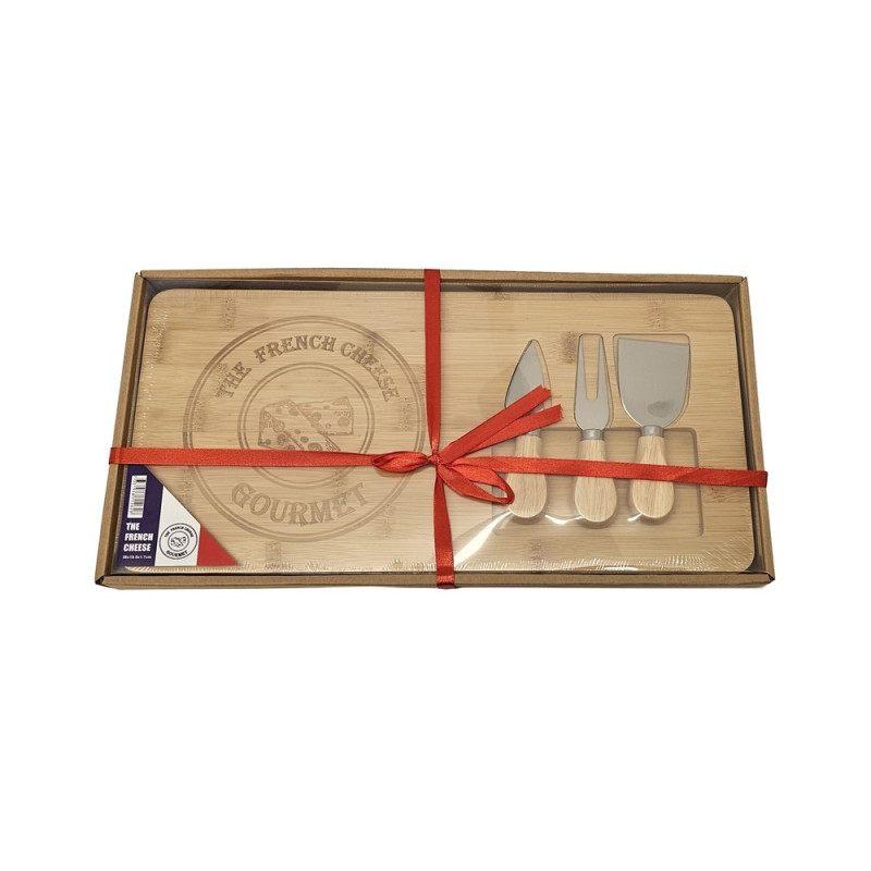 Ostbricka med 3 knivar Skärbräda 38 cm Ostbricka med 3 knivar Skärbräda 38 cm