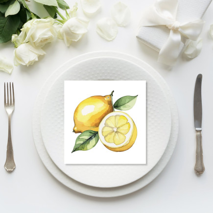 Servetter Citron 33x33 cm 20-pack 