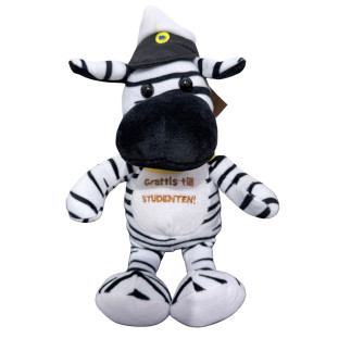 Student Zebra Vit/Svart med band 14 cm Student Zebra Vit/Svart med band 14 cm